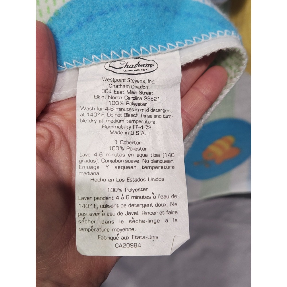VTG Winnie the Pooh Tigger Piglet Eeyore Disney Bed Blanket Chatham USA Kidcore - Picture 6 of 6